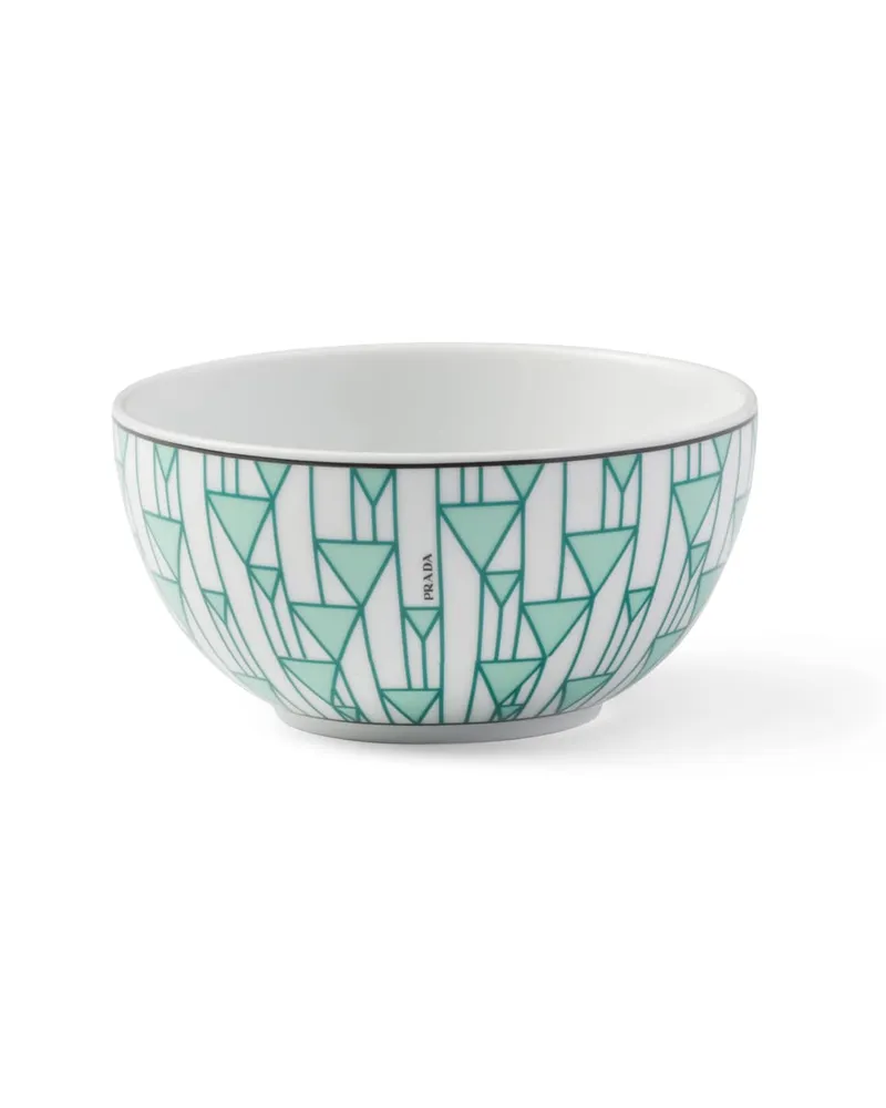 Prada Set Mit Zwei Reis- Oder Müslischalen Aus Porzellan – Vienna Green, , Grün Grün