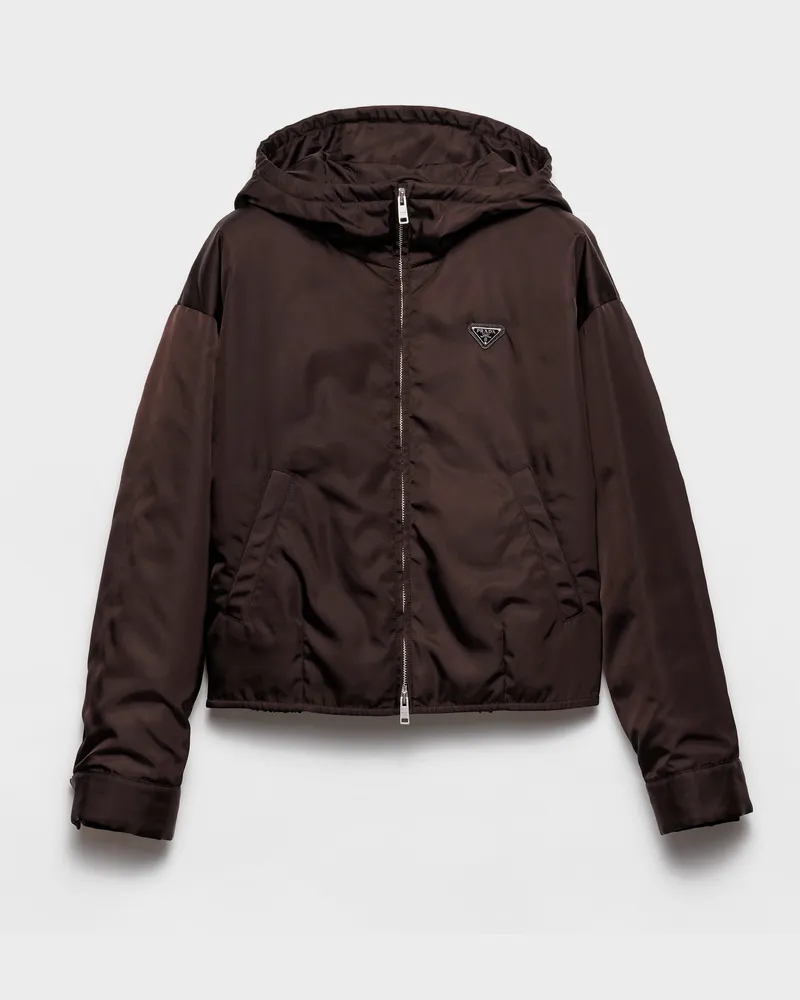 Prada Blousonjacke aus Re-Nylon Dunkelbraun