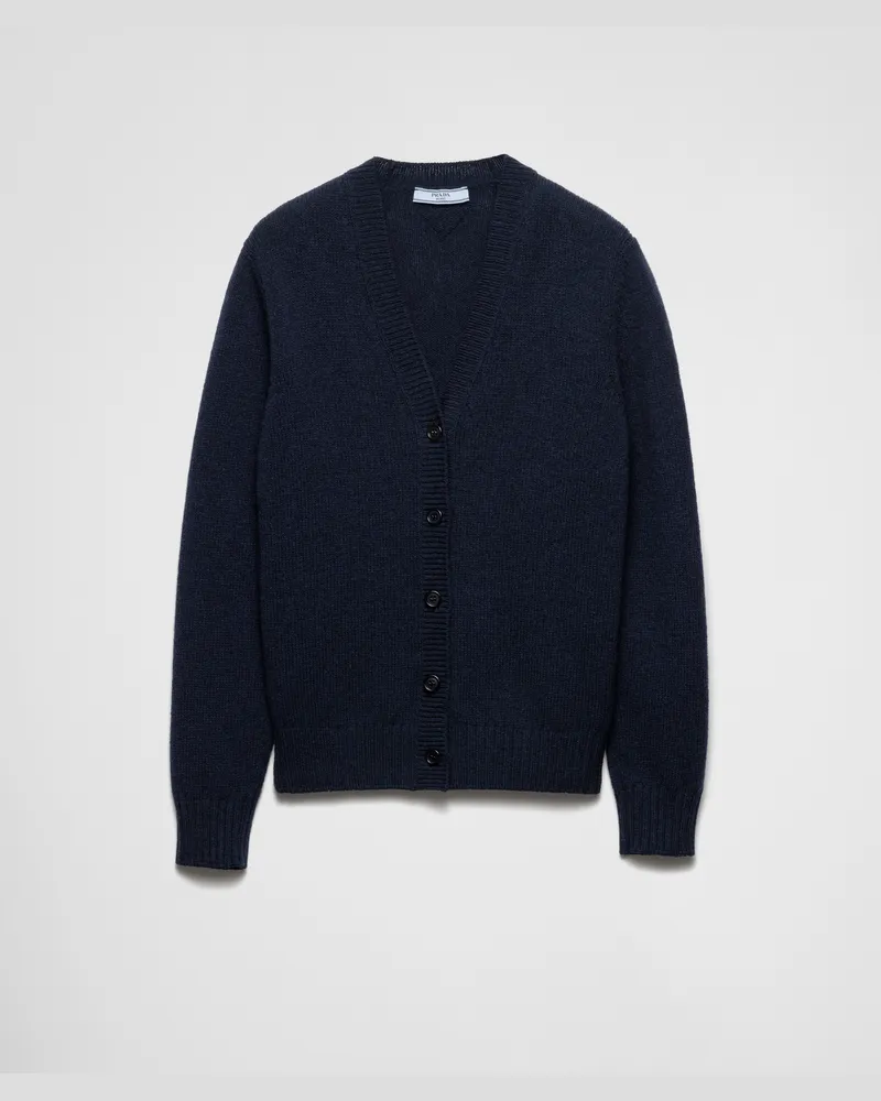 Prada Strickjacke aus Wolle Blau