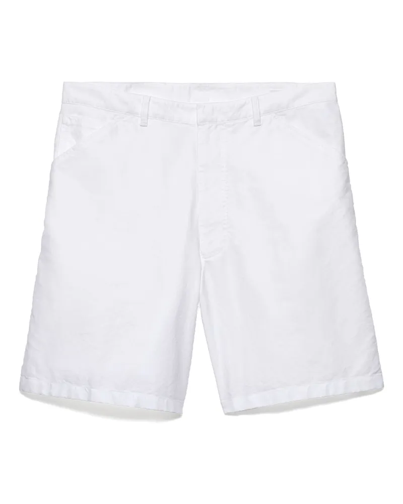 Prada Bermudas Aus Baumwolle, Herren, Weiss, Größe Weiss