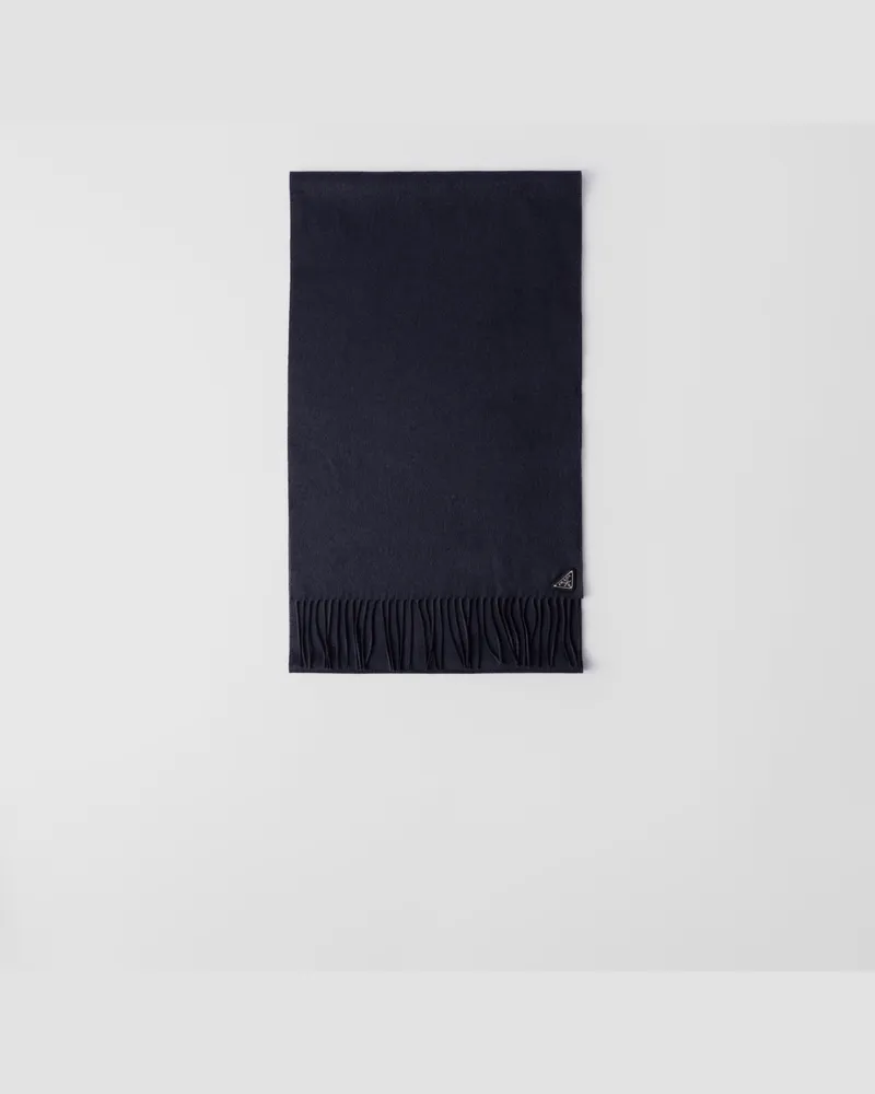 Prada Schal aus Seide und Kaschmir Blau