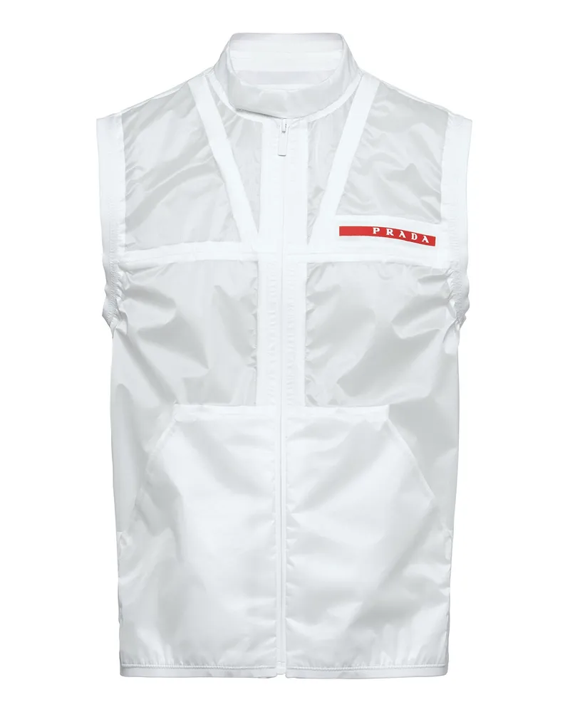 Prada Weste Aus Ripstop, Herren, Weiss, Größe Weiss