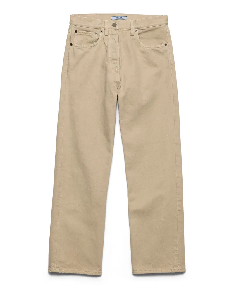 Prada Five-pocket-jeans Aus Denim, Damen, Sand, Größe Sand