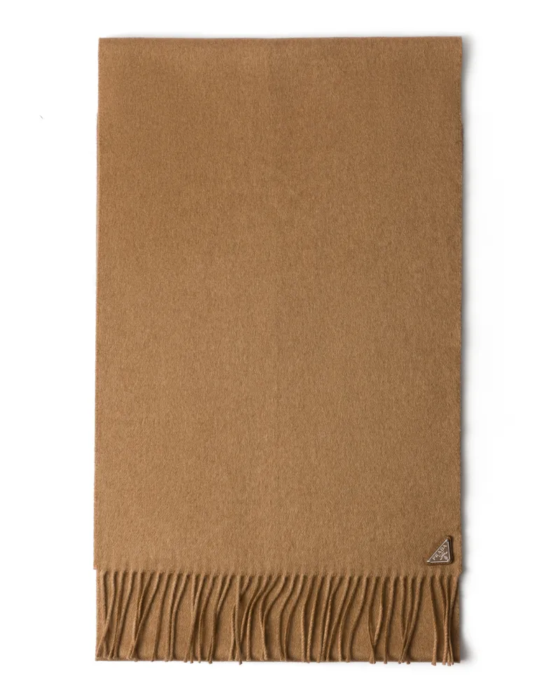 Prada Schal Aus Seide Und Kaschmir, Herren, Kamelbraun Kamelbraun