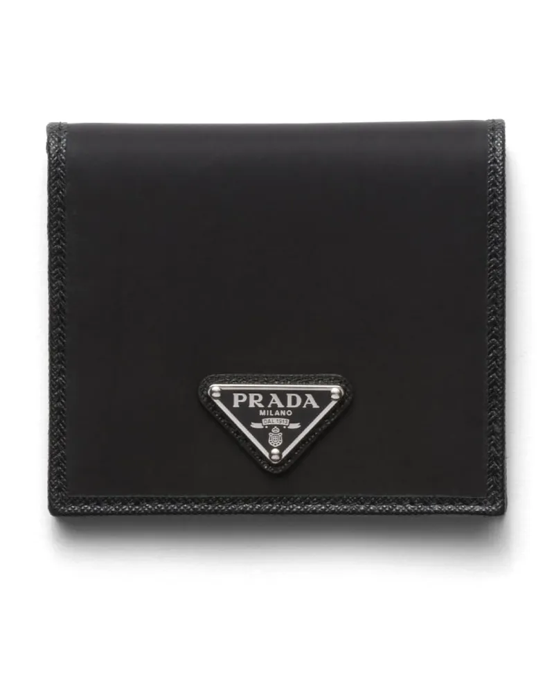 Prada Geldbörse Aus Re-nylon, Herren, Schwarz Schwarz