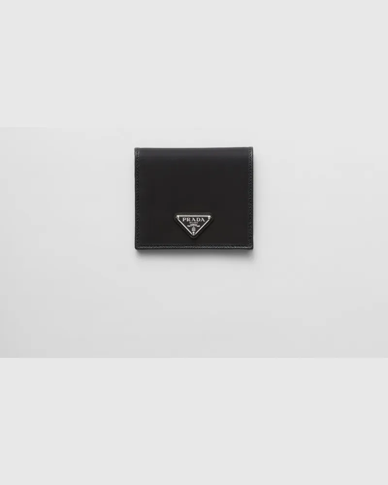 Prada Geldbörse aus Re-Nylon Schwarz