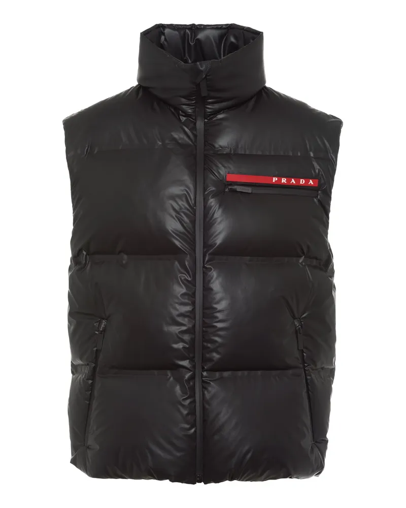 Prada Daunenweste Aus Leichtem Funktionsgewebe, Herren, Schwarz, Größe Schwarz