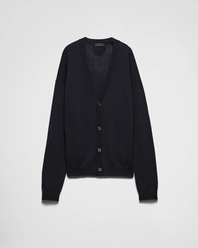 Prada Strickjacke aus Kaschmir Blau