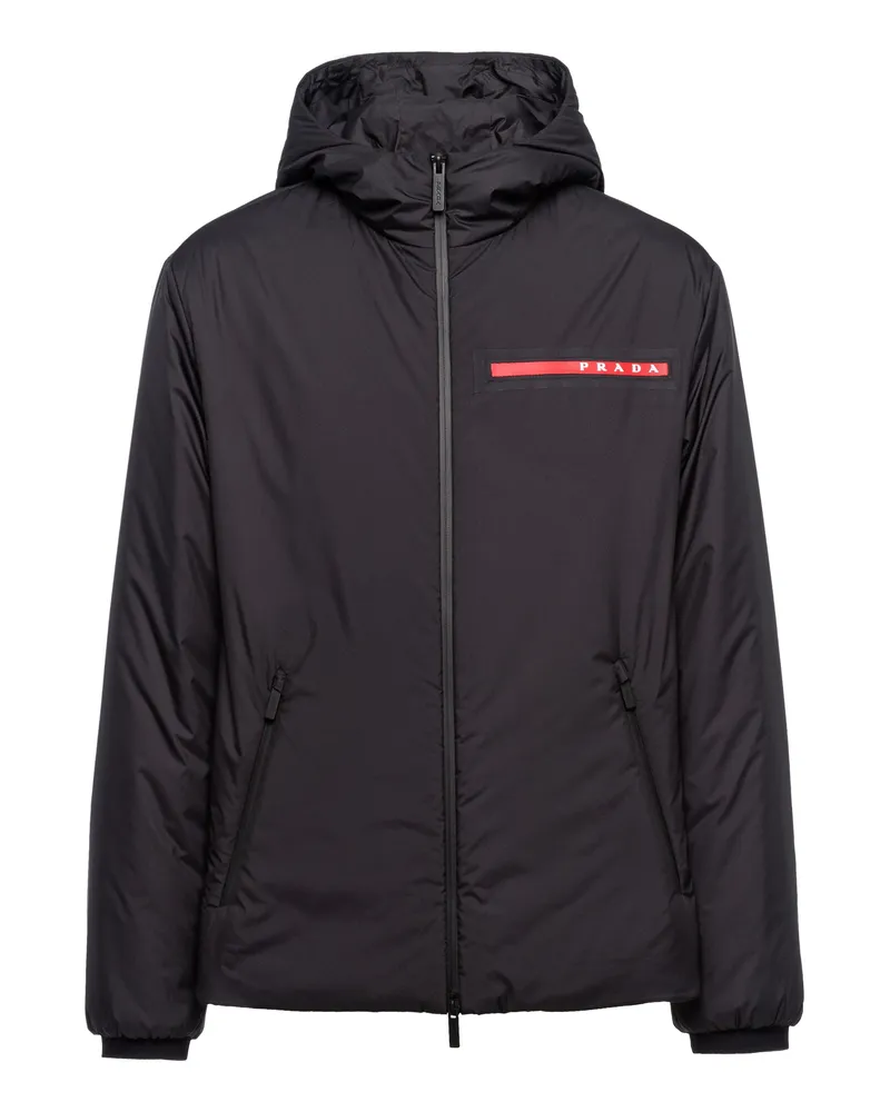 Prada Wattierte Jacke Aus Light Polyester, Herren, Schwarz, Größe Schwarz