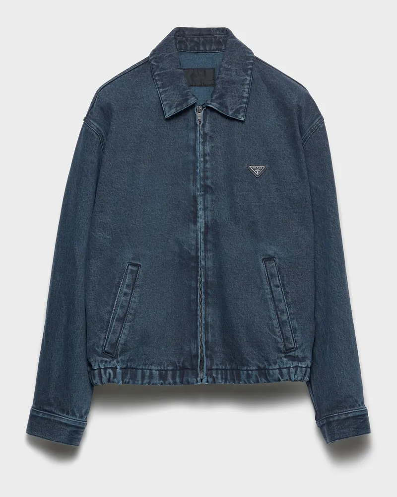 Prada Blousonjacke aus Denim Obsidian