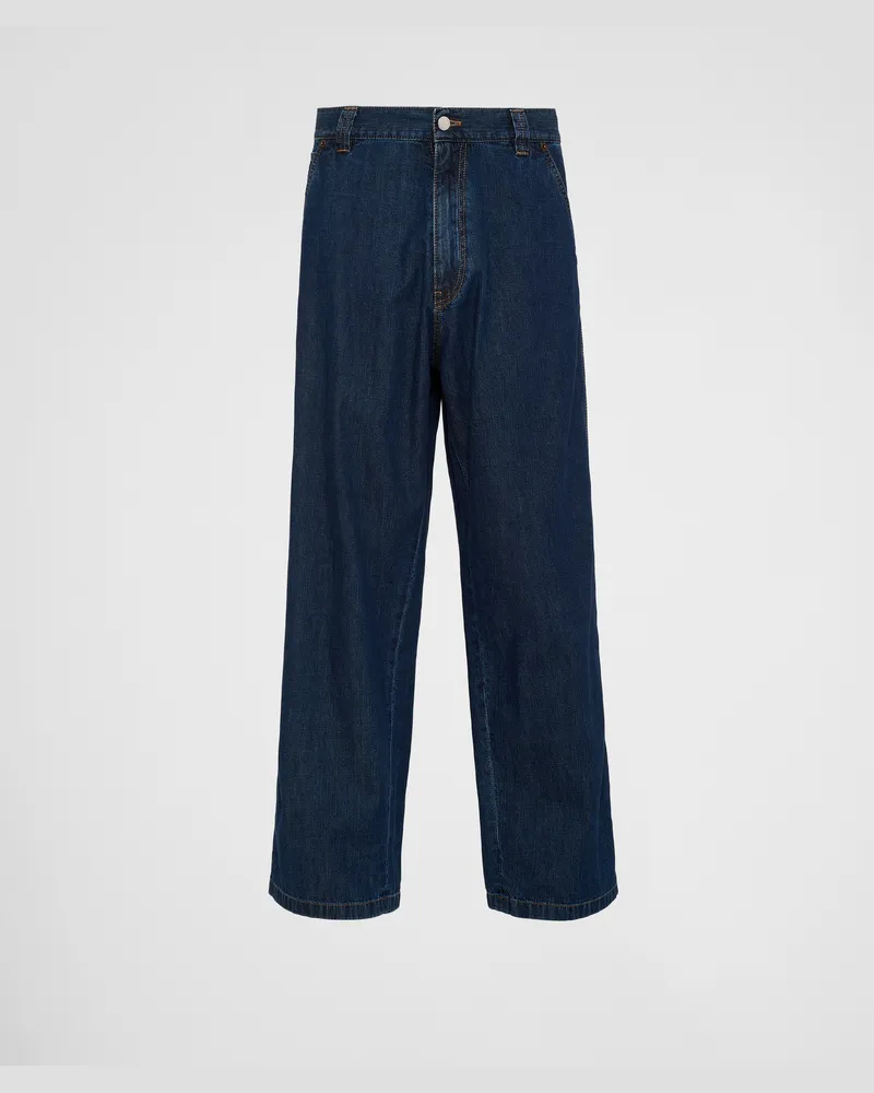 Prada Hose aus leichtem Denim Blau