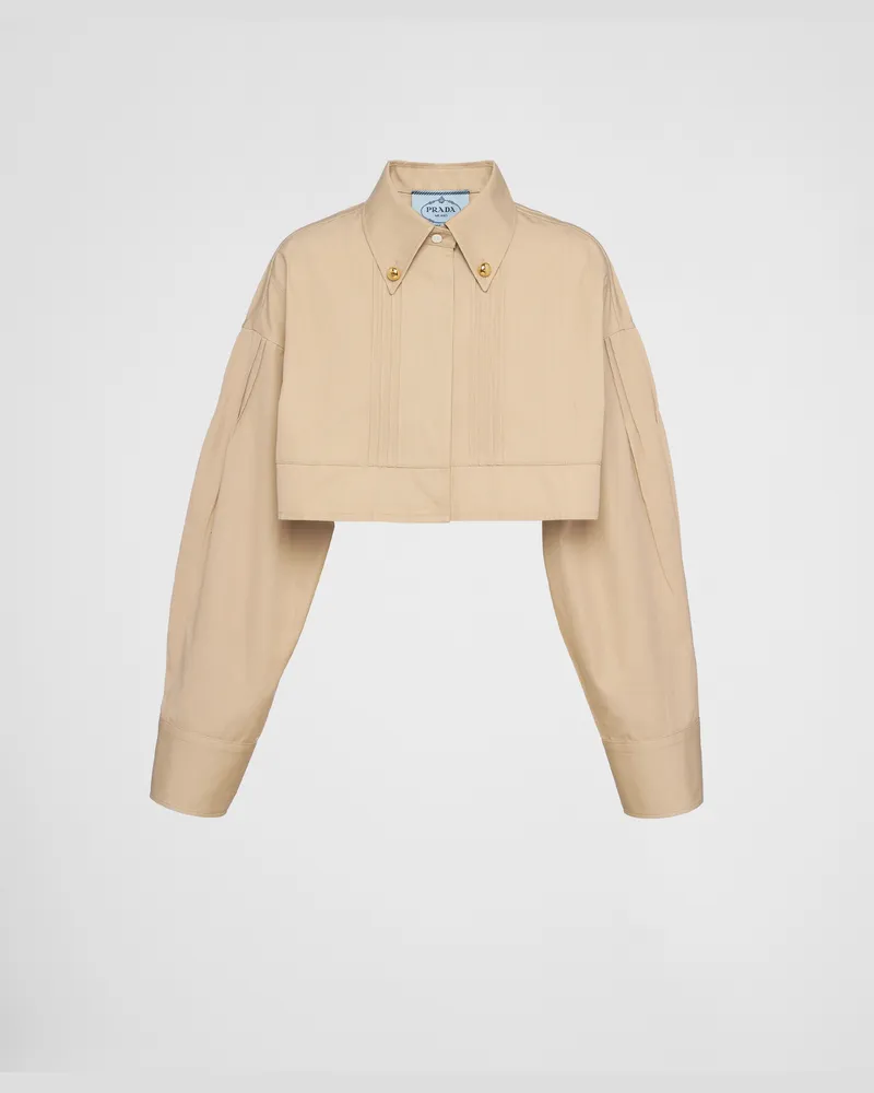 Prada Kurze Jacke aus Popeline Kordel