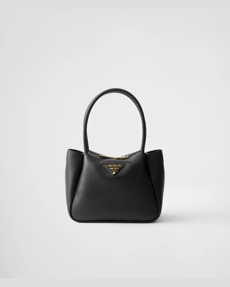 Prada Kleine Tasche aus Leder Schwarz
