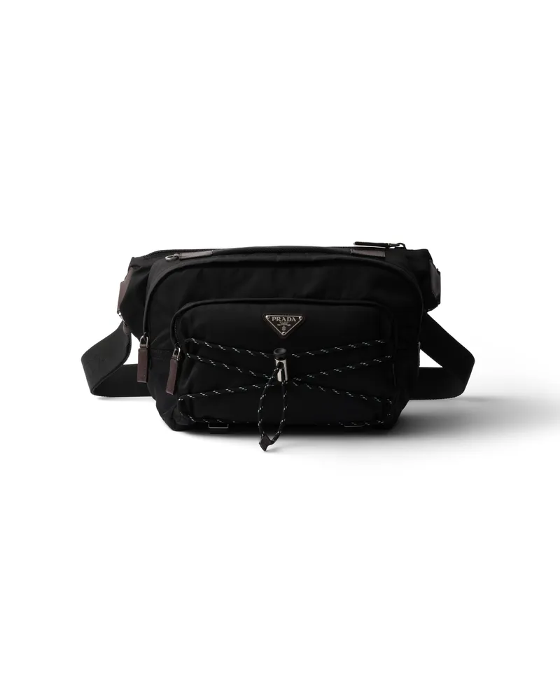 Prada Speedrock Schultertasche Aus Re-nylon Und Leder, Herren, Schwarz Schwarz