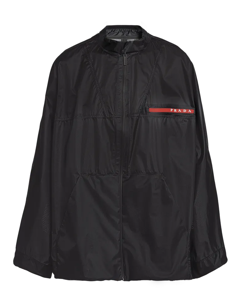 Prada Windbreaker aus Ripstop Schwarz