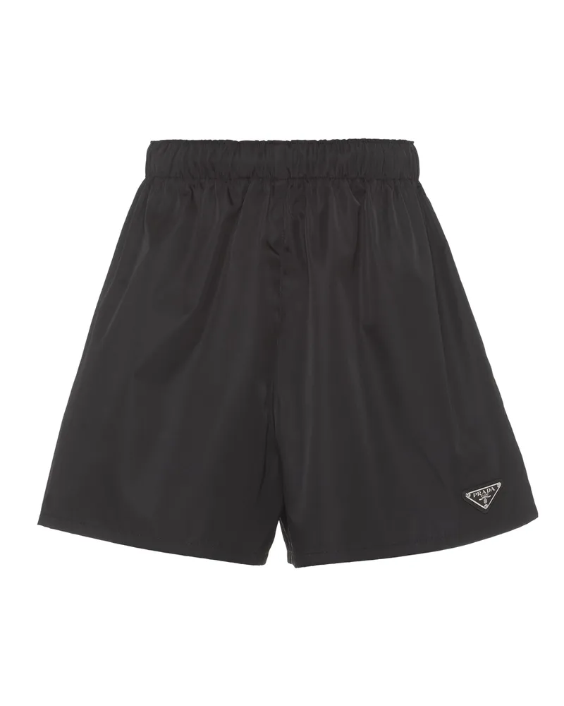 Prada Shorts Aus Re-nylon, Damen, Schwarz, Größe Schwarz