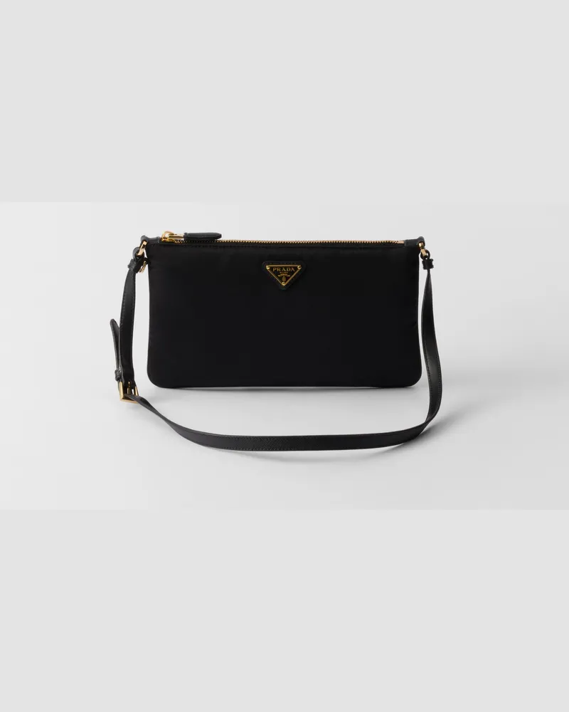 Prada Pouch aus Re-Nylon Schwarz