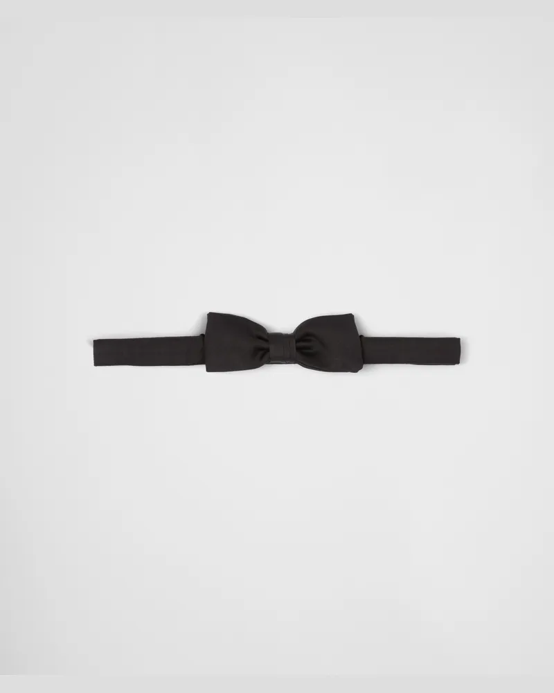Prada Fliege aus Satin Schwarz