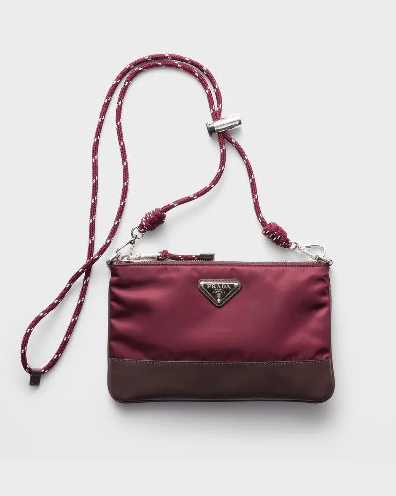 Prada Speedrock Smartphone-Hülle aus Re-Nylon Burgunderrot