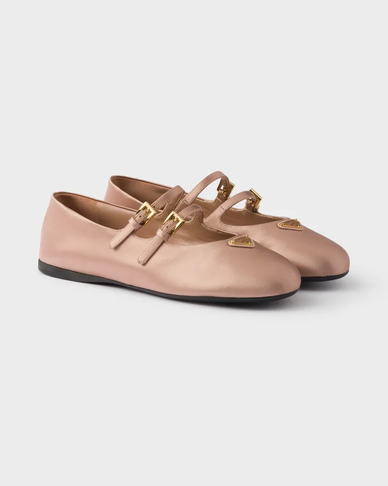 Prada Ballerinas aus Satin Nude