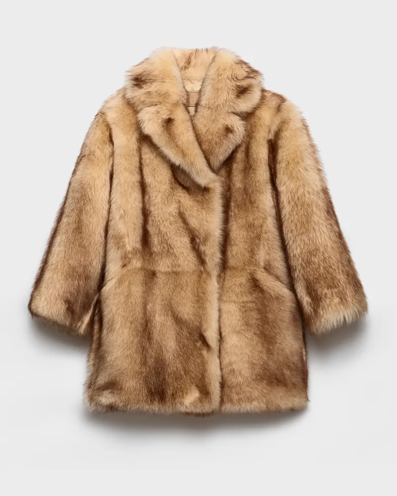 Prada Cabanjacke aus Lammfell Honig