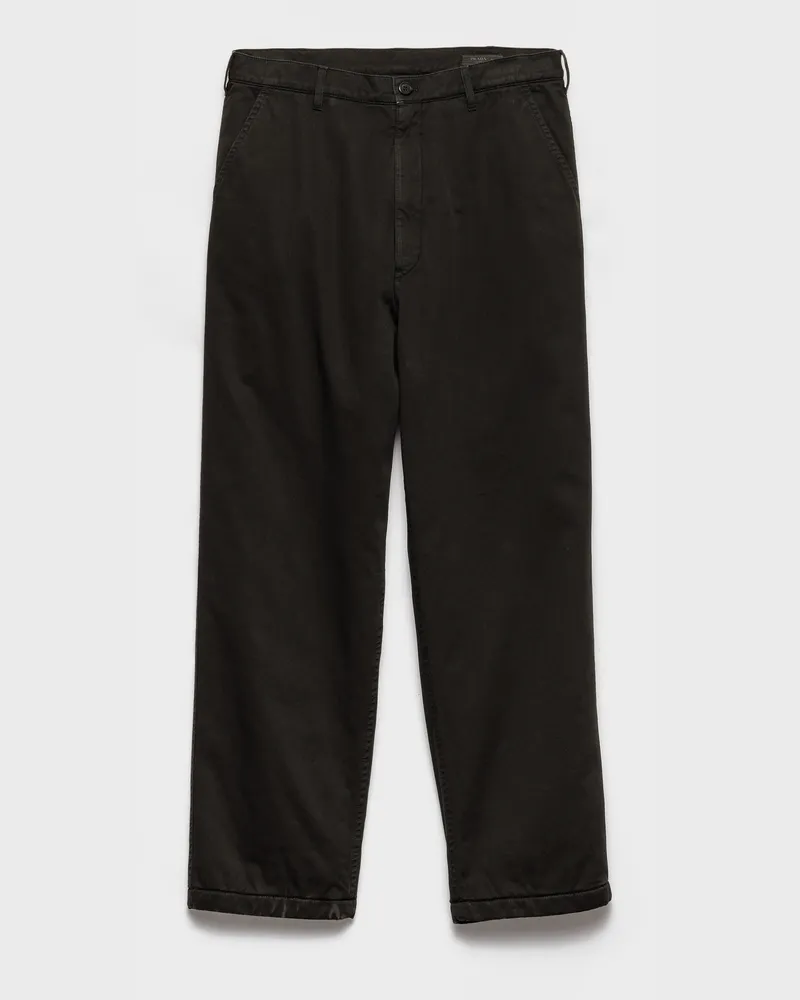 Prada Hose aus Baumwolle Schwarz