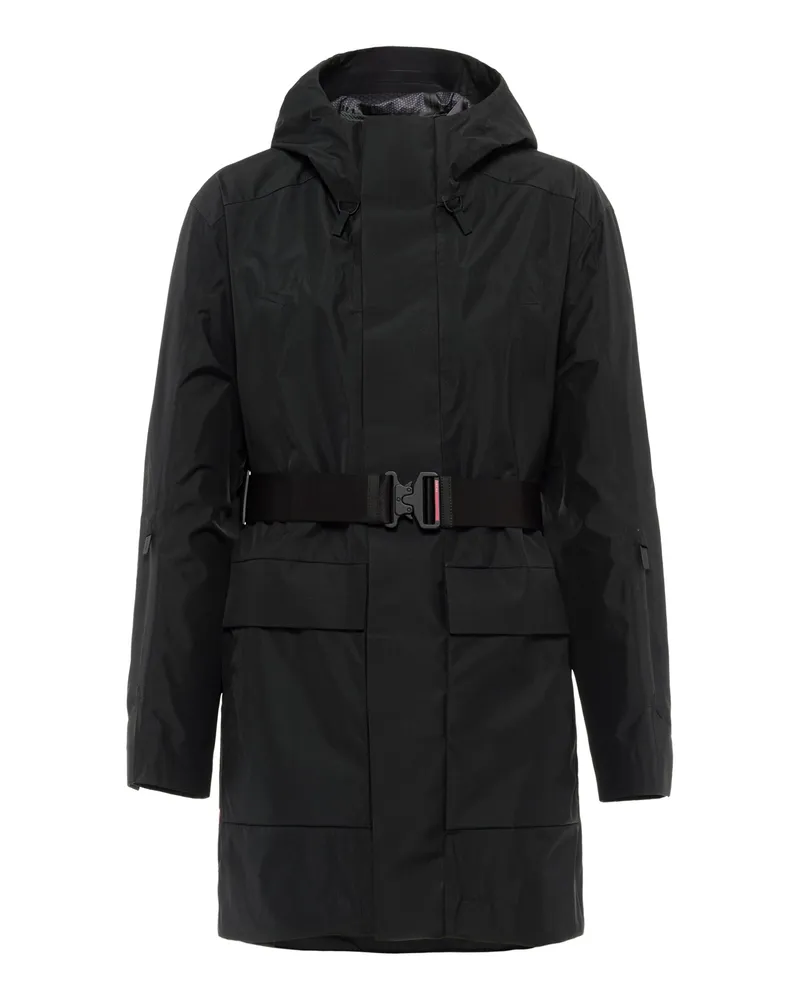 Prada Regenmantel Mit Kapuze Aus Extreme-tex, Herren, Schwarz, Größe Schwarz