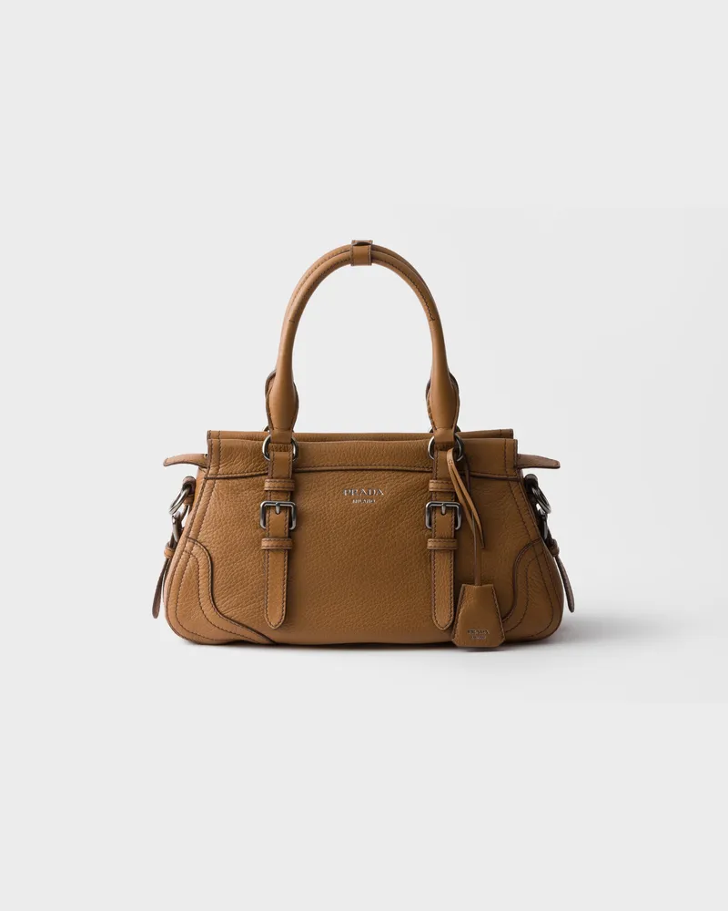 Prada Große Tote Bag aus Leder Karamell