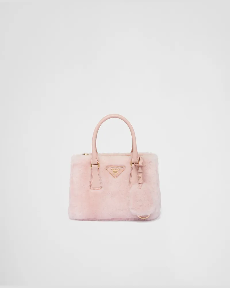 Prada Galleria Mini Bag aus Lammfell Orchideenrosa