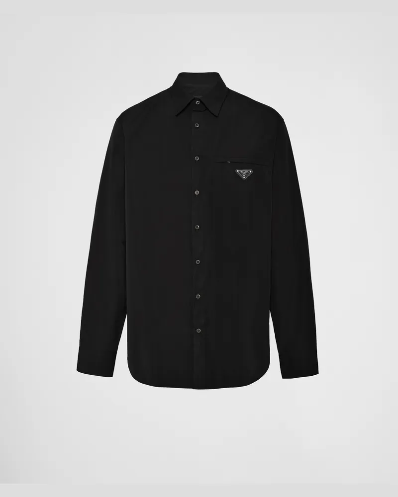 Prada Hemd aus Baumwolle Schwarz