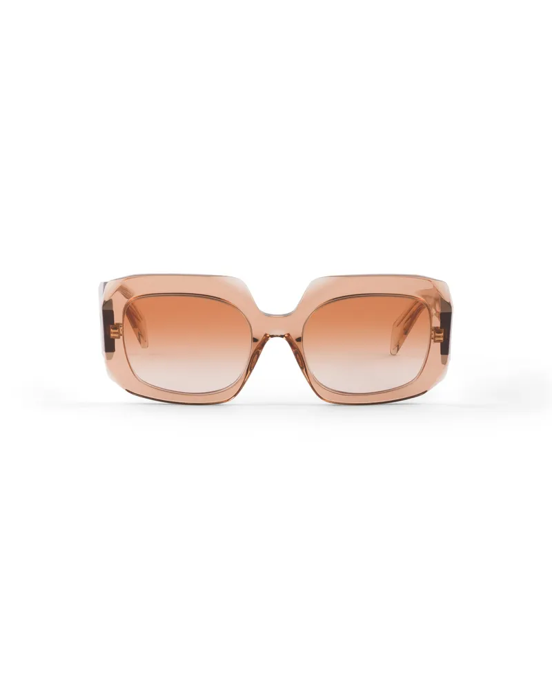 Prada Symbole Sonnenbrille, Damen, Linsenfarbe Cognac Linsenfarbe