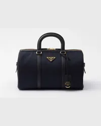 Prada Re-Edition 1978 mittelgroße Henkeltasche aus Re-Nylon und Saffiano-Leder Blau