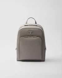 Prada Rucksack aus Saffiano-Leder Lehmgrau