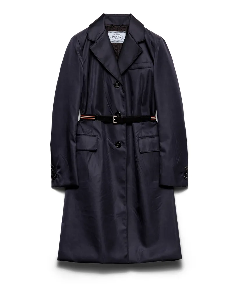 Prada Regenmantel Aus Re-nylon, Damen, Blau, Größe Blau