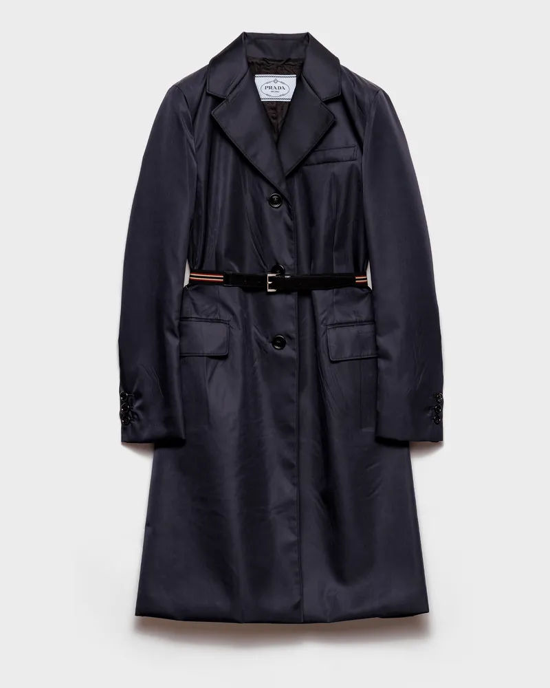 Prada Regenmantel aus Re-Nylon Blau