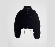 Kurze wandelbare Daunenjacke aus Samt