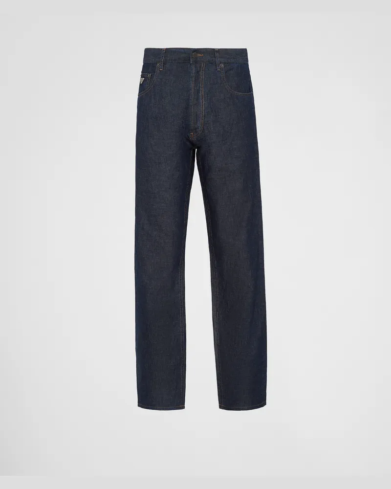 Prada Five-Pocket-Jeans aus Chambray Blau