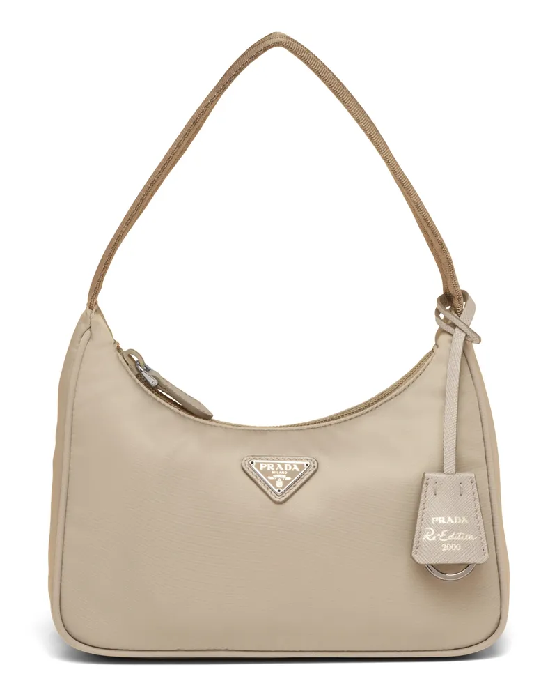 Prada Re-edition 2000 Mini Bag Aus Re-nylon, Damen, Wüstenbeige Wüstenbeige