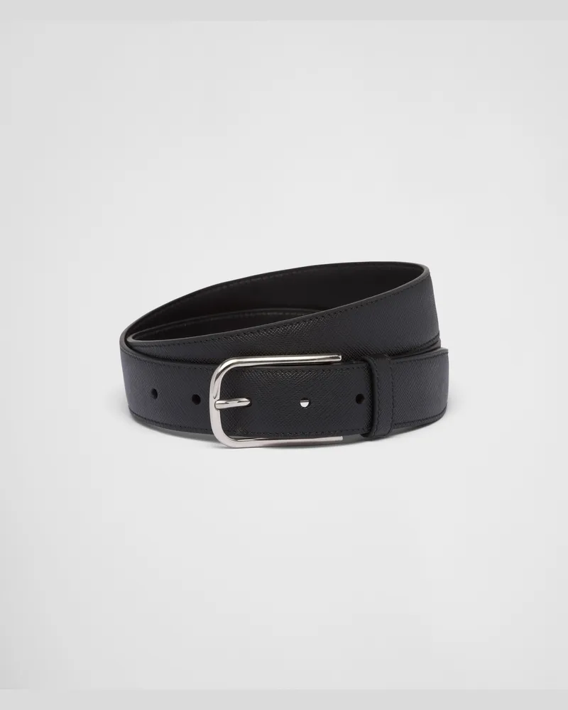 Prada Gürtel aus Saffiano Schwarz