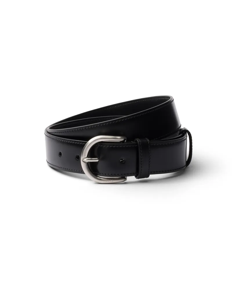 Prada Gürtel Aus Leder, Herren, Schwarz, Größe Schwarz