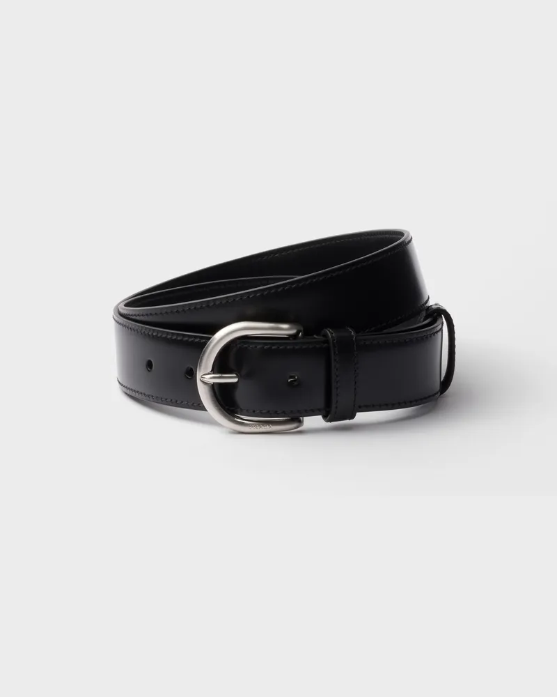 Prada Gürtel aus Leder Schwarz
