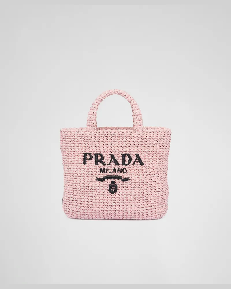 Prada Kleine gehäkelte Tote Bag Alabasterrosa
