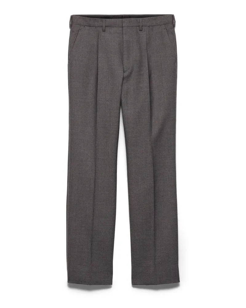 Prada Hose Aus Wolle Und Seide, Herren, Schiefergrau, Größe Schiefergrau