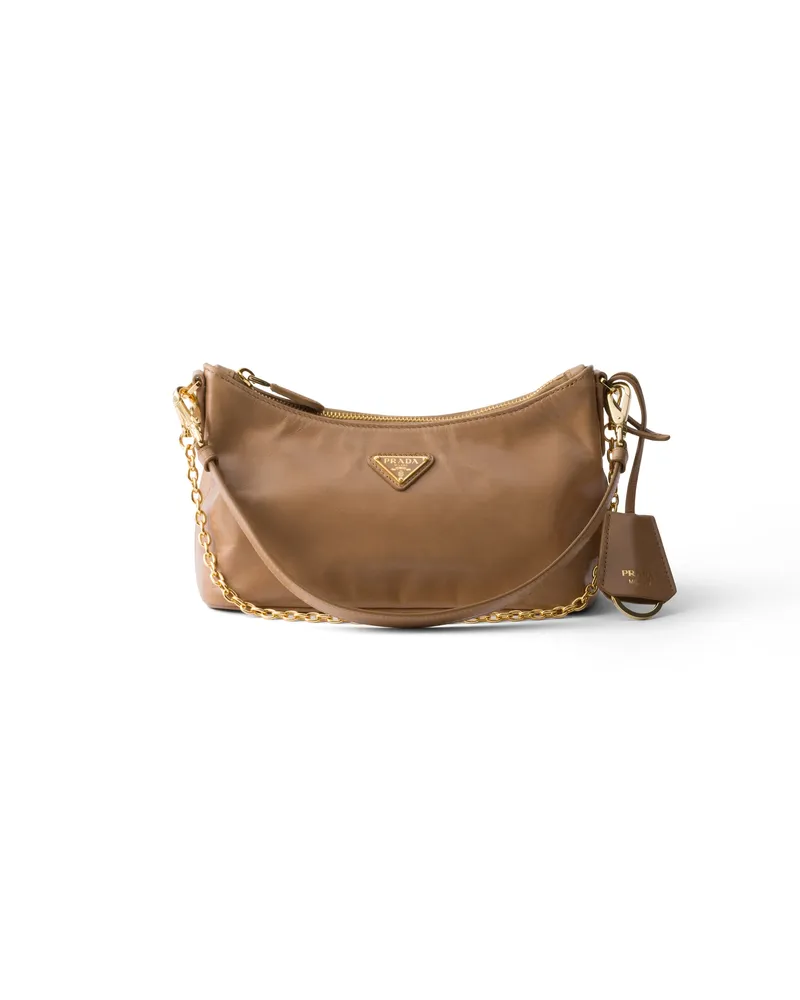 Prada Mini Bag Aus Leder, Damen, Cameo Cameo