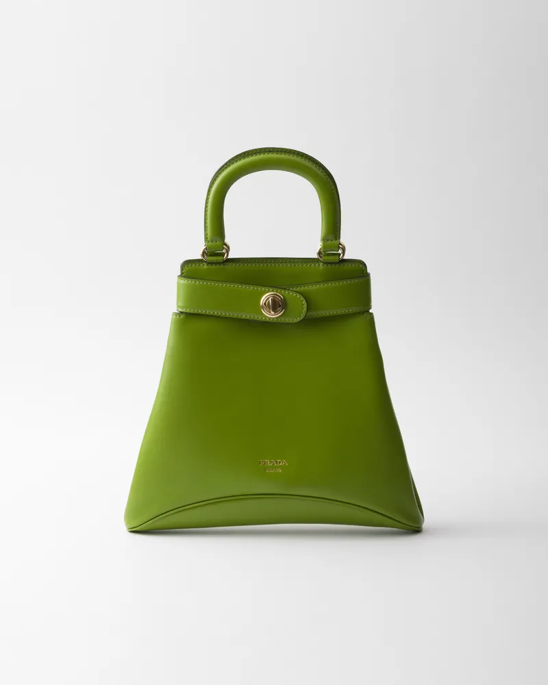 Prada Mittelgroße  Carey Tasche aus Leder Farngrün