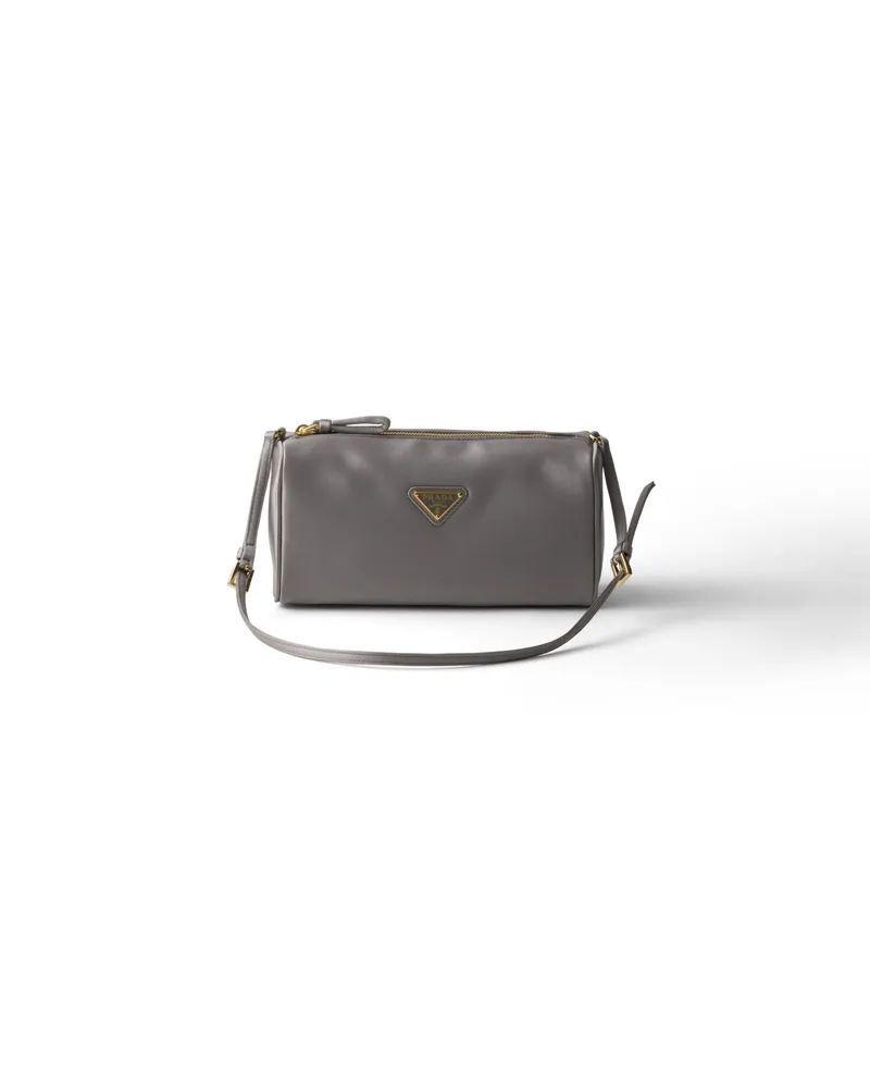 Prada Mini Bag Aus Satin, Damen, Grafitgrau Grafitgrau