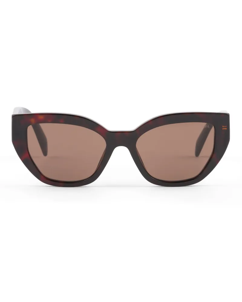 Prada Sonnenbrille Mit  Logo, Damen, Gläser In Braun Gläser