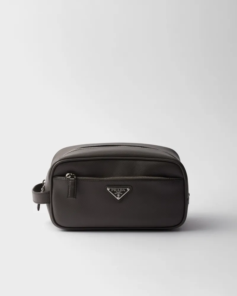 Prada Reiseetui aus Saffiano-Leder Bambus