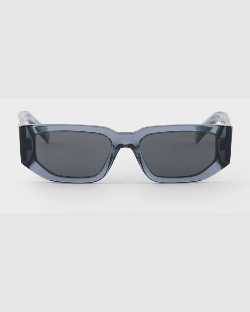 Prada Sonnenbrille mit Triangolo-Logo Schiefergraue
