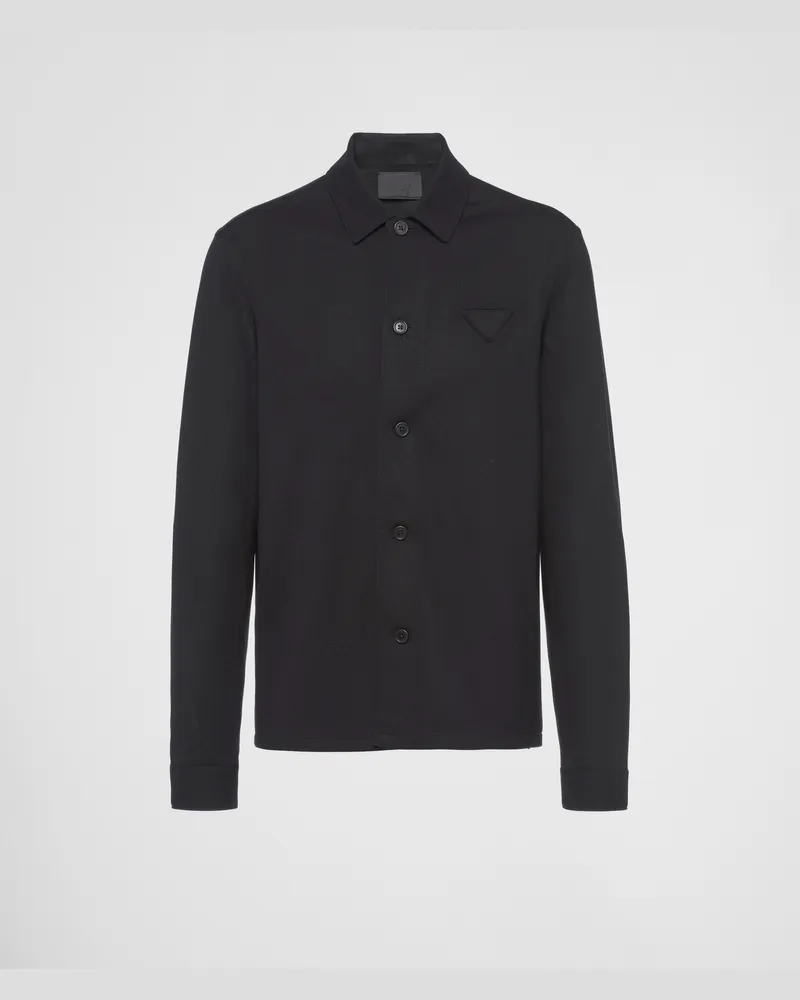 Prada Hemd aus Wollgemisch Schwarz